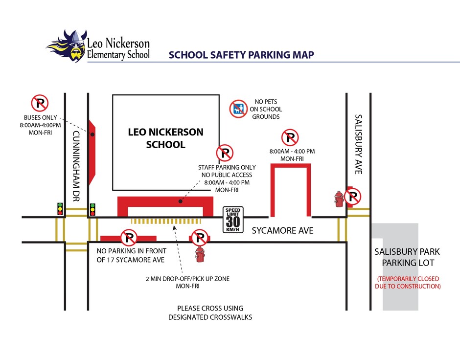 School parking lot/safety map